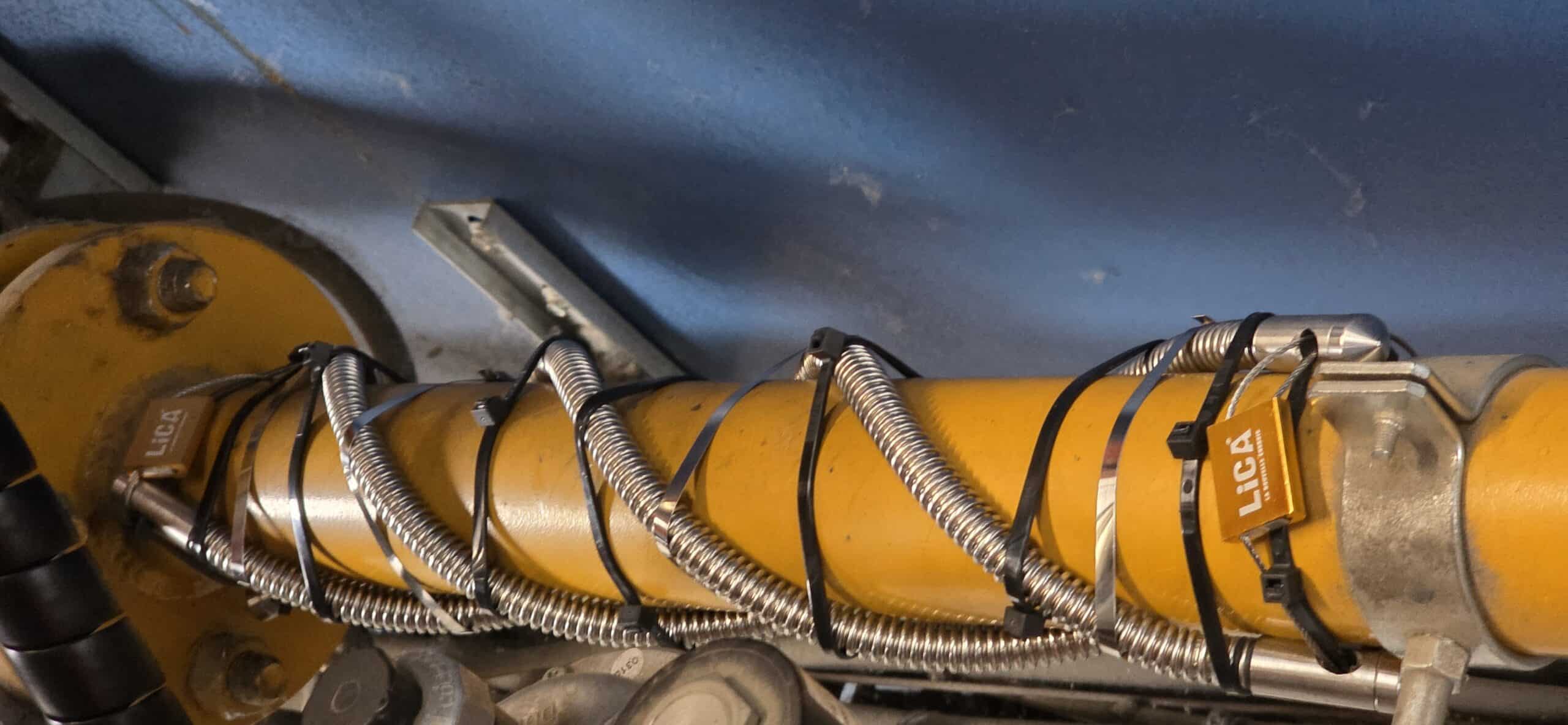 Spirales E-Clean'combustible + posé sur une conduite